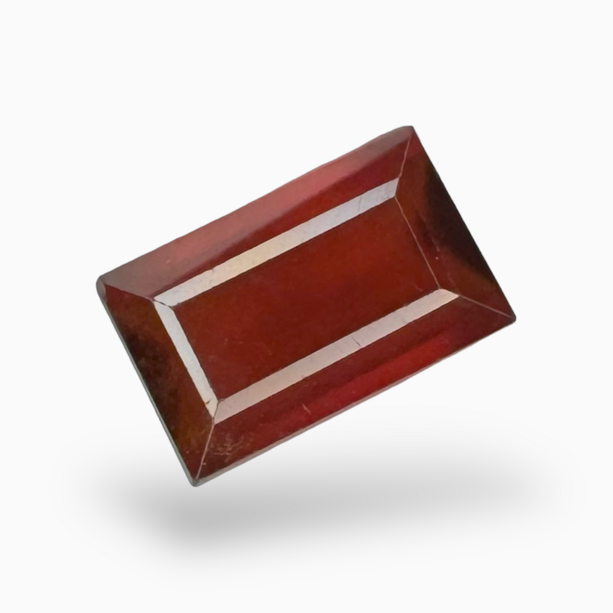 Dark Orange Hessonite Garnet 4.72 Carats Emerald Cut ( 13X8mm )