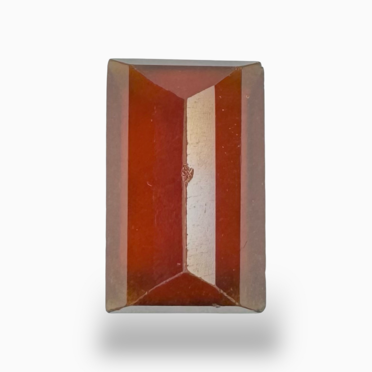 Dark Orange Hessonite Garnet 4.72 Carats Emerald Cut ( 13X8mm )