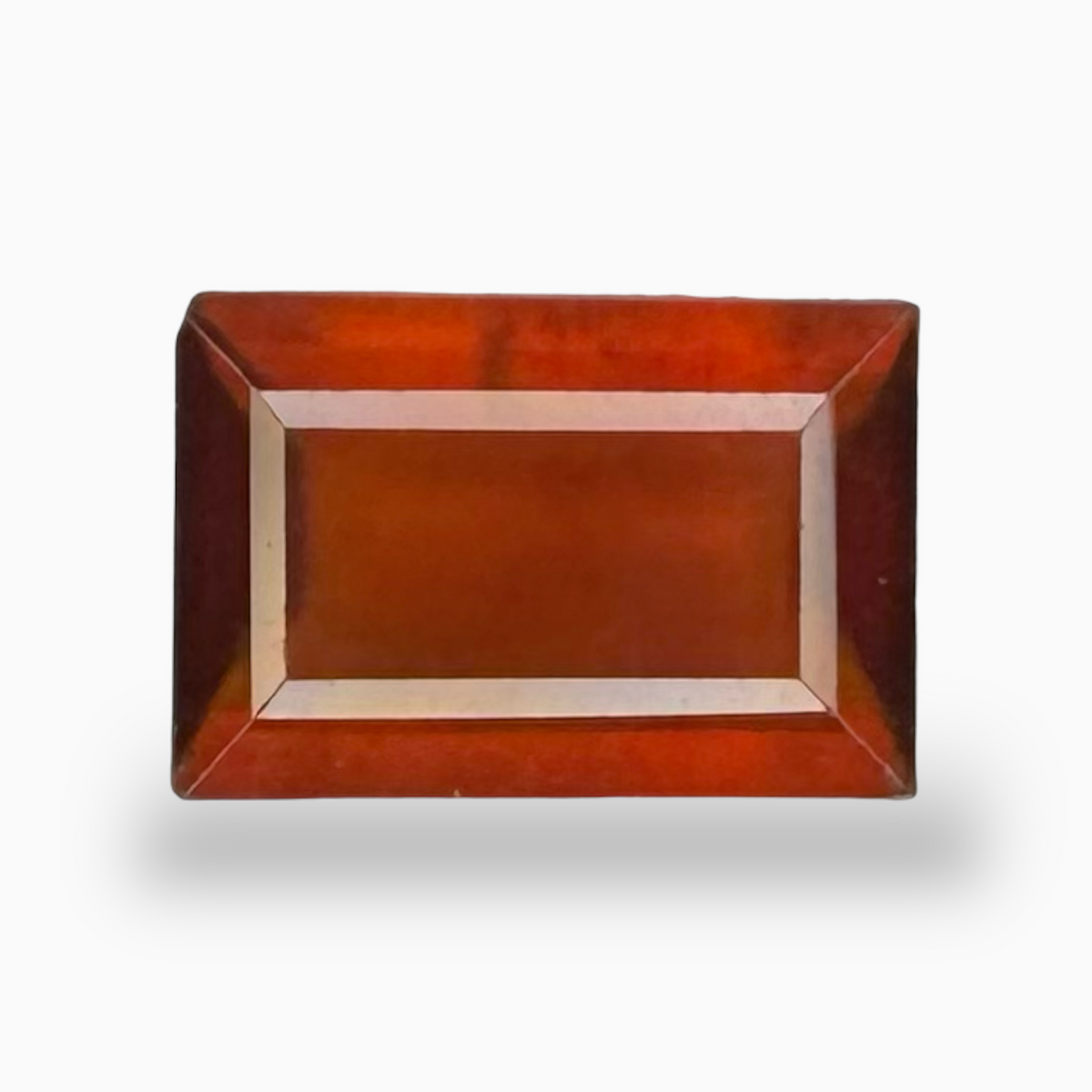 Dark Orange Hessonite Garnet 5.53 Carats Emerald Cut ( 13X9mm )