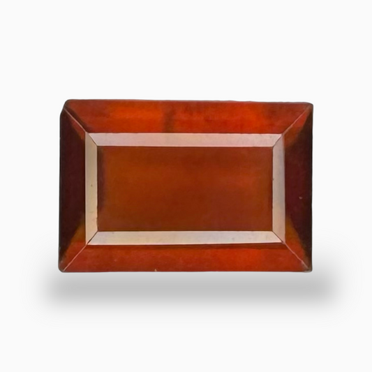 Dark Orange Hessonite Garnet 5.53 Carats Emerald Cut ( 13X9mm )