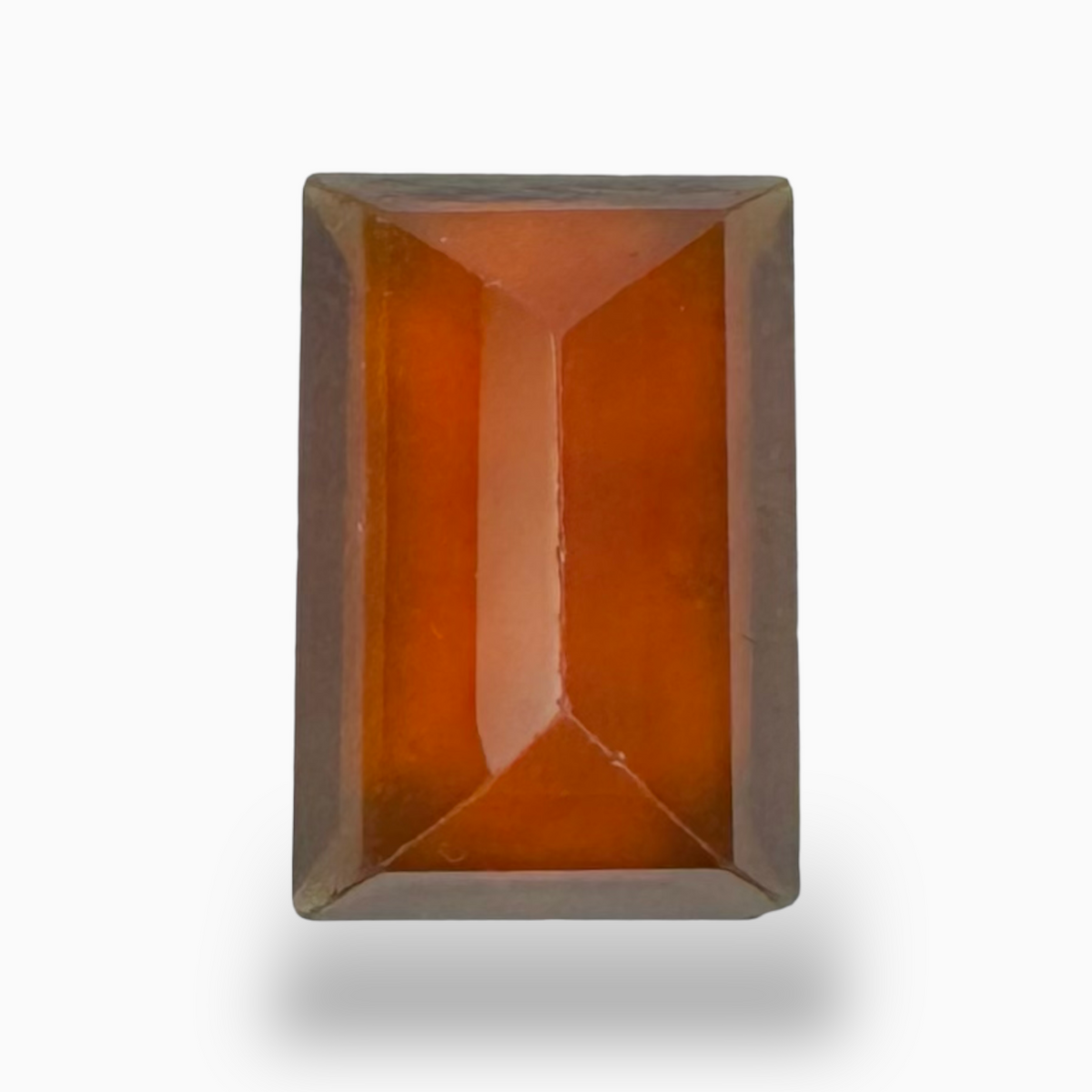 Dark Orange Hessonite Garnet 5.53 Carats Emerald Cut ( 13X9mm )