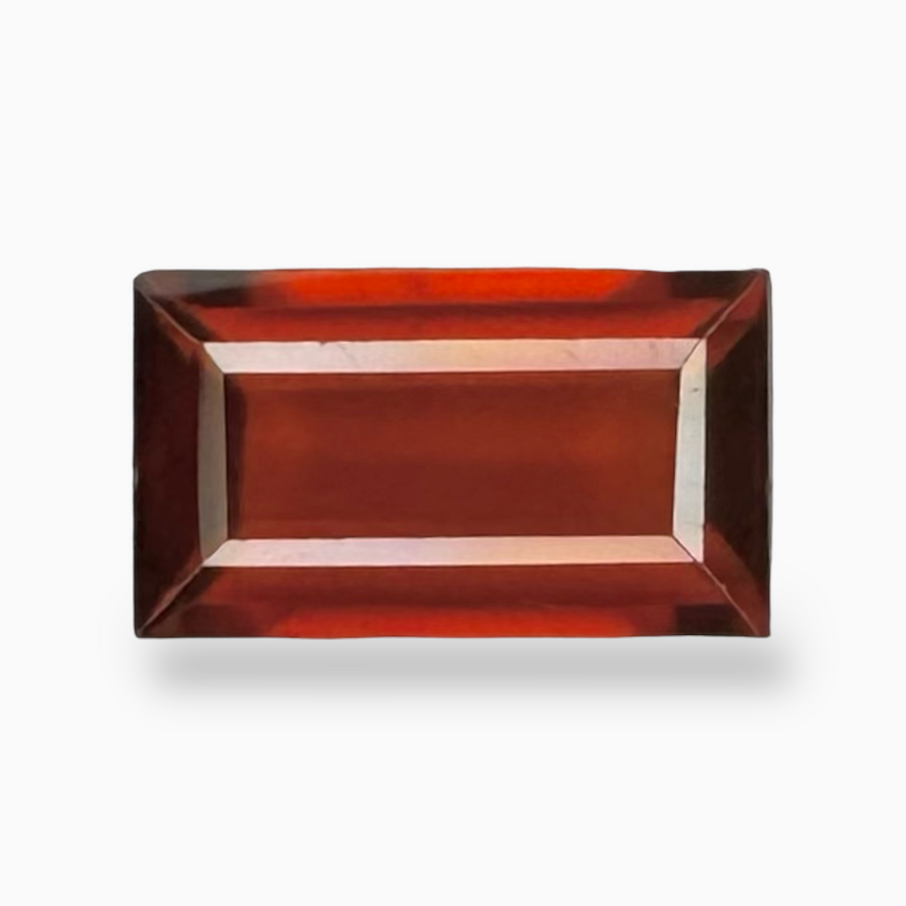 Dark Orange Natural Hessonite Garnet 4.95 Carats Emerald Cut ( 13X8mm )