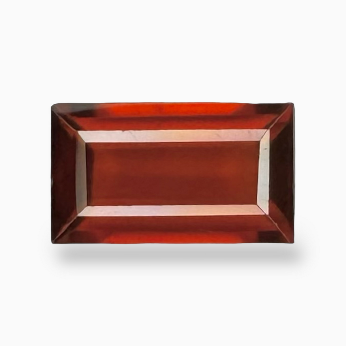 Dark Orange Natural Hessonite Garnet 4.95 Carats Emerald Cut ( 13X8mm )