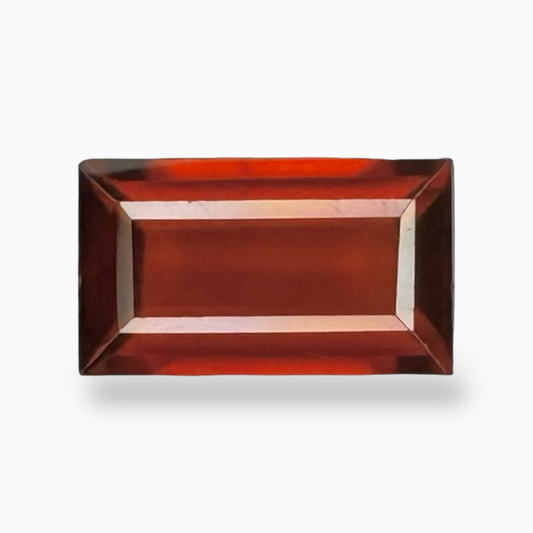 Dark Orange Natural Hessonite Garnet 4.95 Carats Emerald Cut ( 13X8mm )