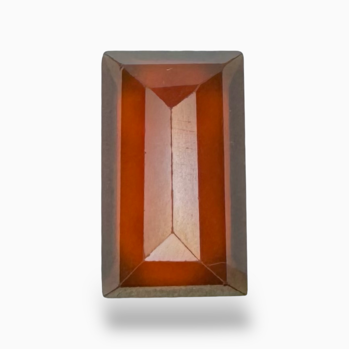 Dark Orange Natural Hessonite Garnet 4.95 Carats Emerald Cut ( 13X8mm )