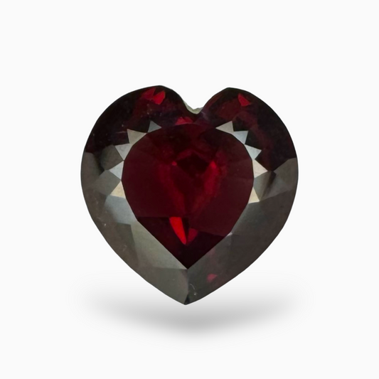 Natural Almandine Red Garnet Heart Shape 2.59 Carats (Pyrope) 10X10mm