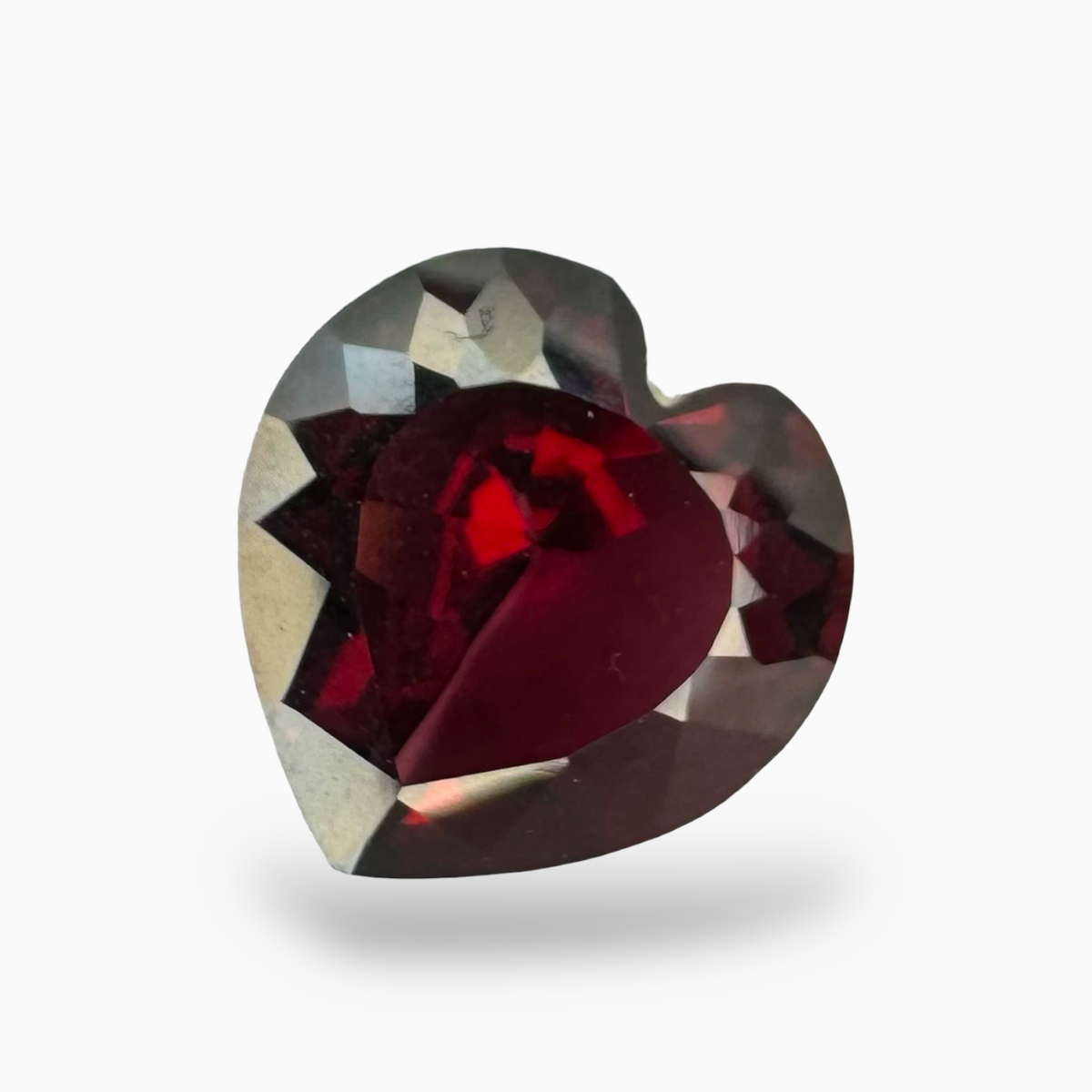 Natural Almandine Red Garnet Heart Shape 2.59 Carats (Pyrope) 10X10mm