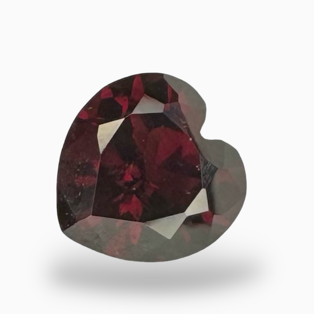 Natural Almandine Red Garnet Heart Shape 2.34 Carats (Pyrope) 8X8mm