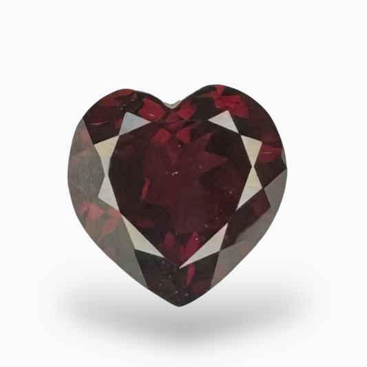 Natural Almandine Red Garnet Heart Shape 2.18 Carats (Pyrope) 8X8mm