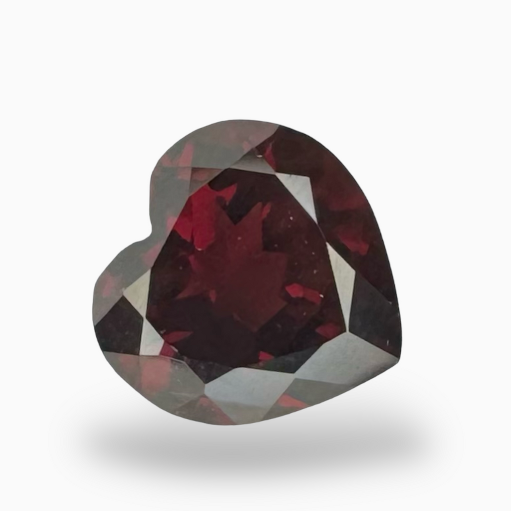Natural Almandine Red Garnet Heart Shape 2.18 Carats (Pyrope) 8X8mm
