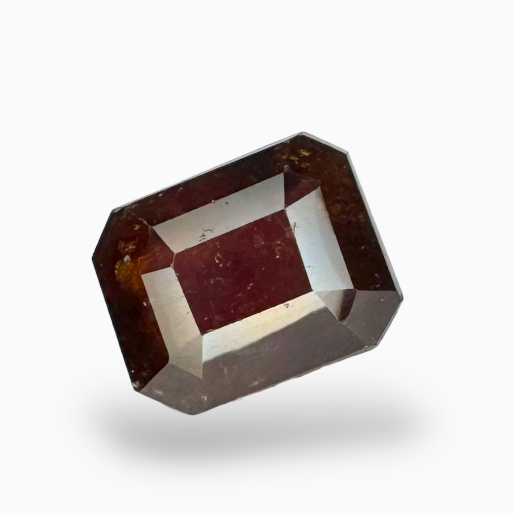 Dark Orange Hessonite Garnet Natural Emerald Cut 5.73 Carats ( 10X8mm )