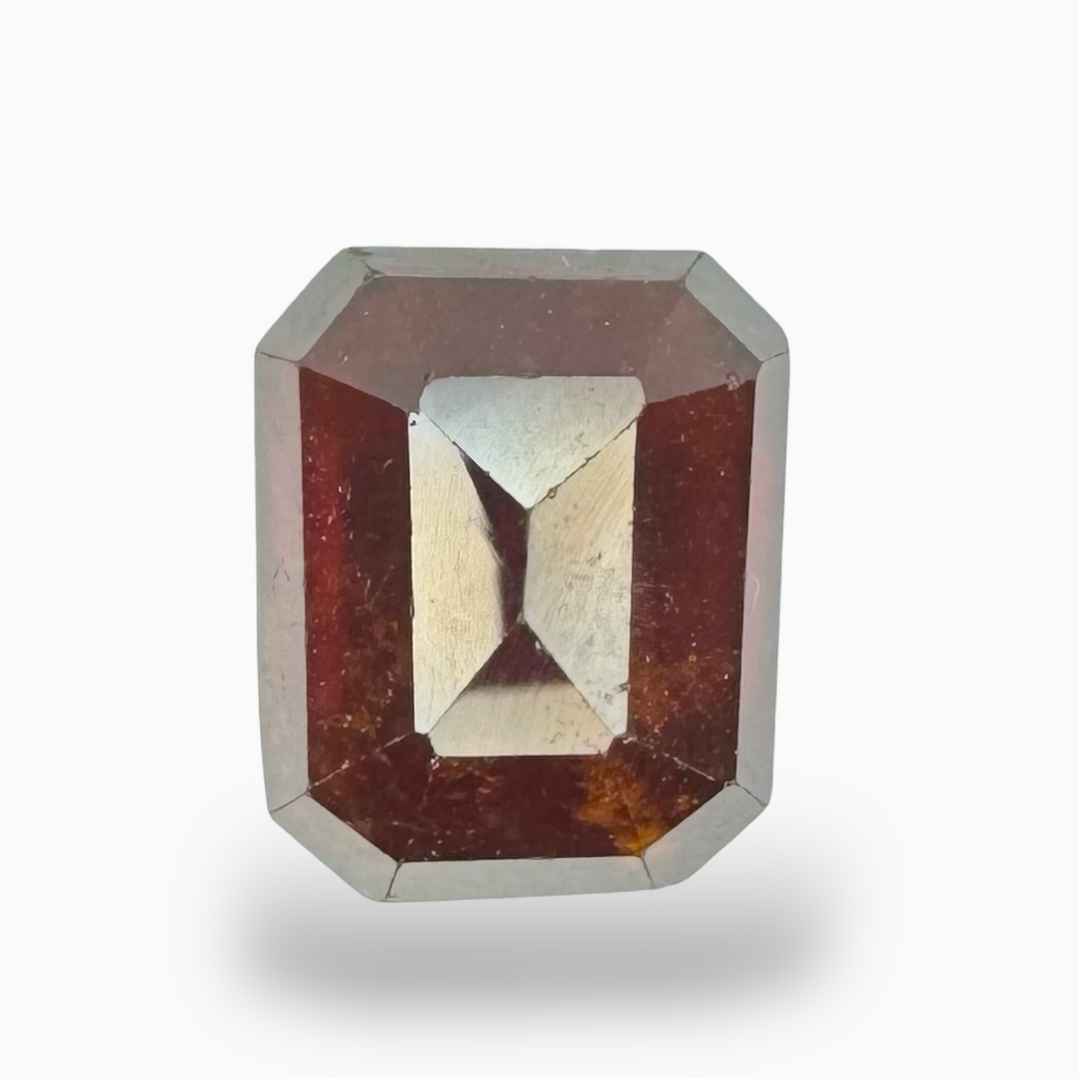 Dark Orange Hessonite Garnet Natural Emerald Cut 5.73 Carats ( 10X8mm )