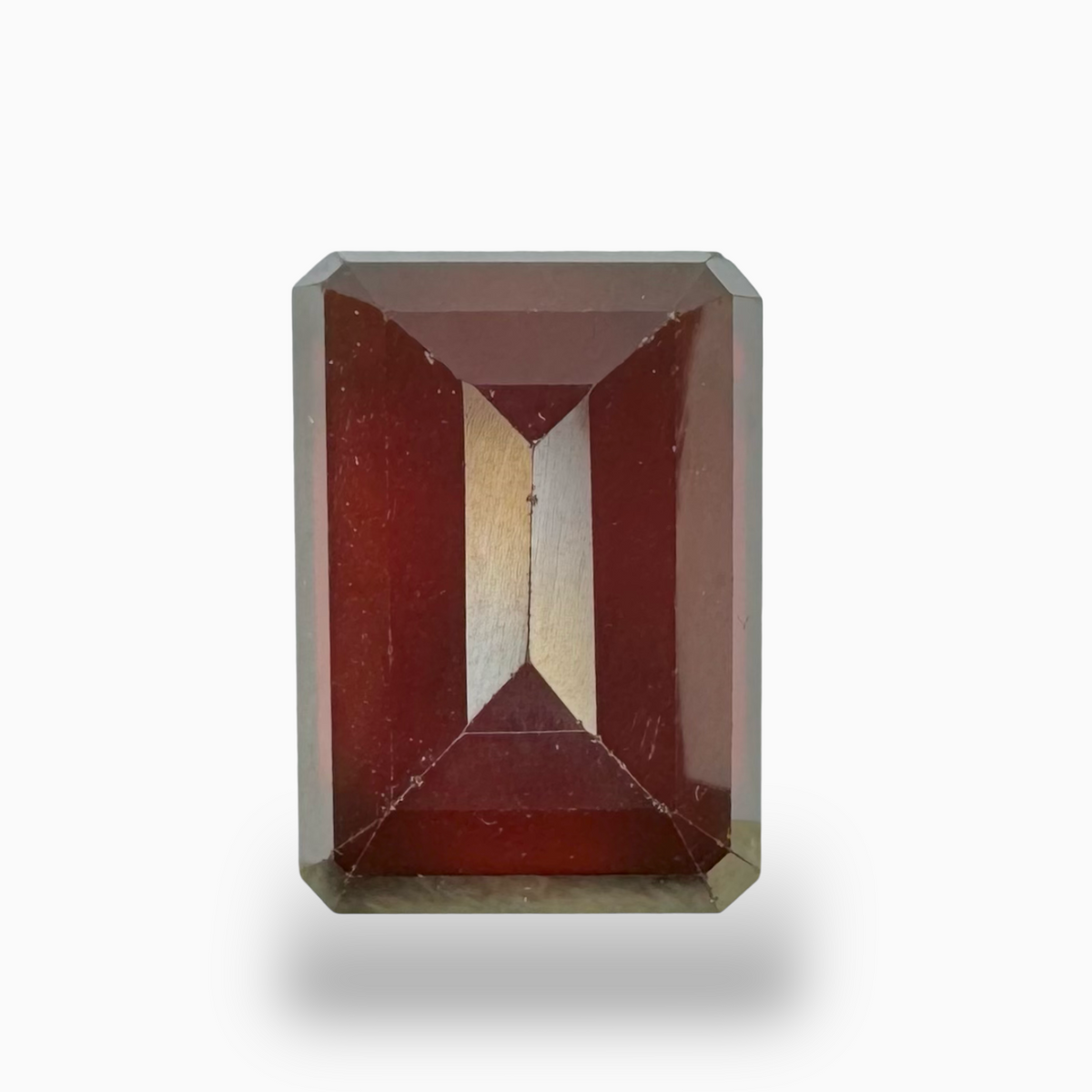 Natural Hessonite Garnet Stone 14.76 Carats Emerald Cut ( 16X13mm )