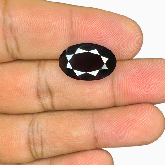 Natural Dark Red Almandine Garnet Oval Shape (Pyrope) 8.98 Carats 17.3X11mm