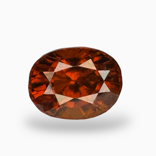 Natural Hessonite Garnet Orange Oval Shape 3.54 Carats 10X8mm (Gomed Stone)