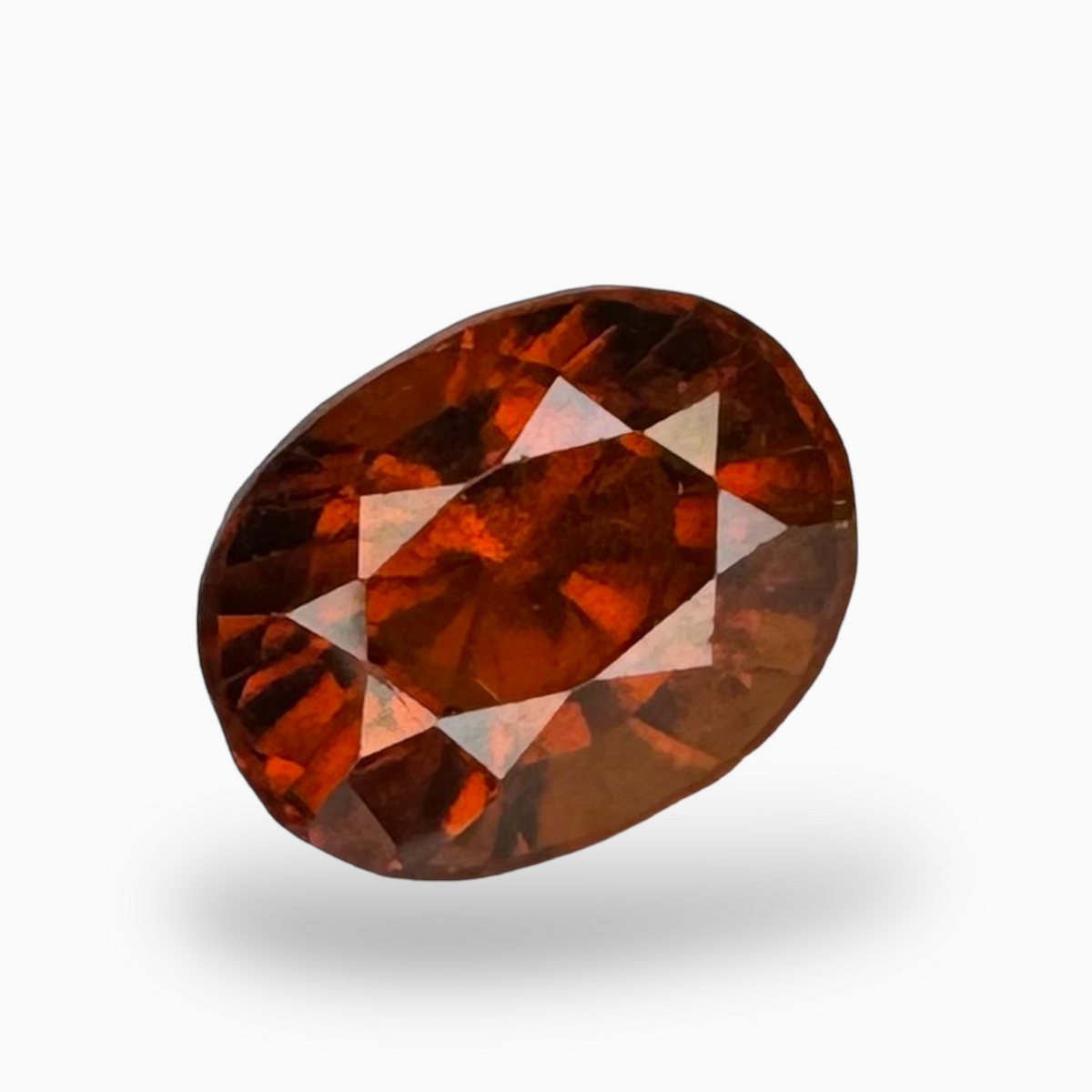 Natural Hessonite Garnet Orange Oval Shape 3.54 Carats 10X8mm (Gomed Stone)