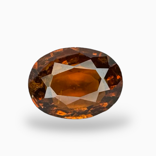 Natural Hessonite Garnet Orange Oval Shape 3.18 Carats 10X8mm (Gomed Stone)