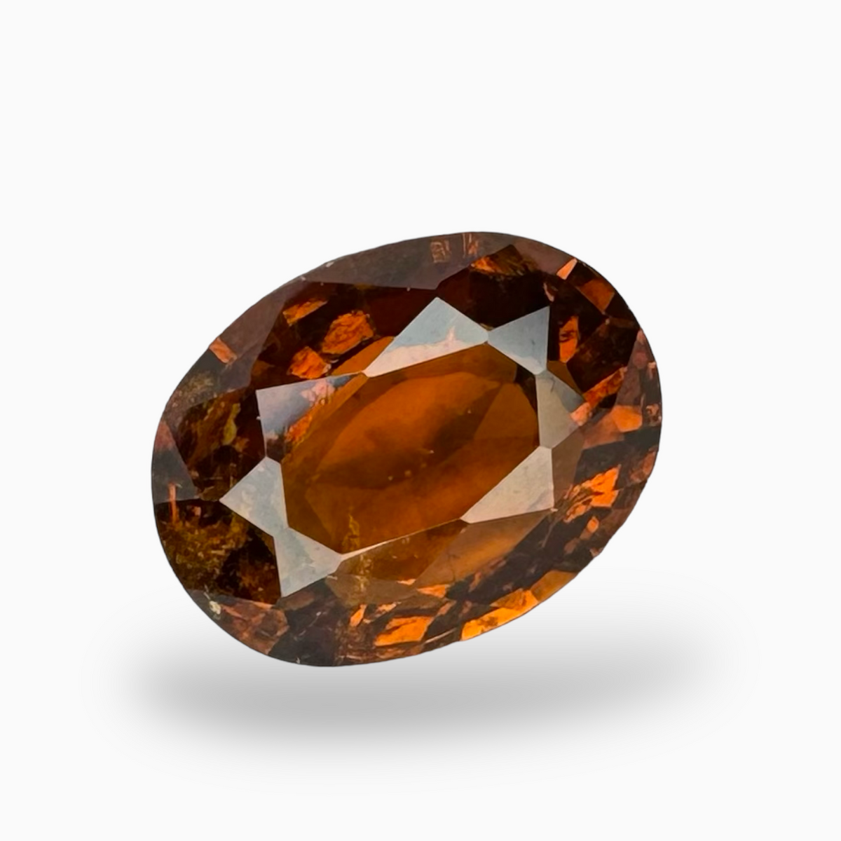 Natural Hessonite Garnet Orange Oval Shape 3.18 Carats 10X8mm (Gomed Stone)