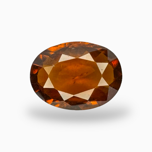 Natural Hessonite Garnet Dark Orange Oval Shape 3.37 Carats 11.5X8.5mm (Gomed Stone)