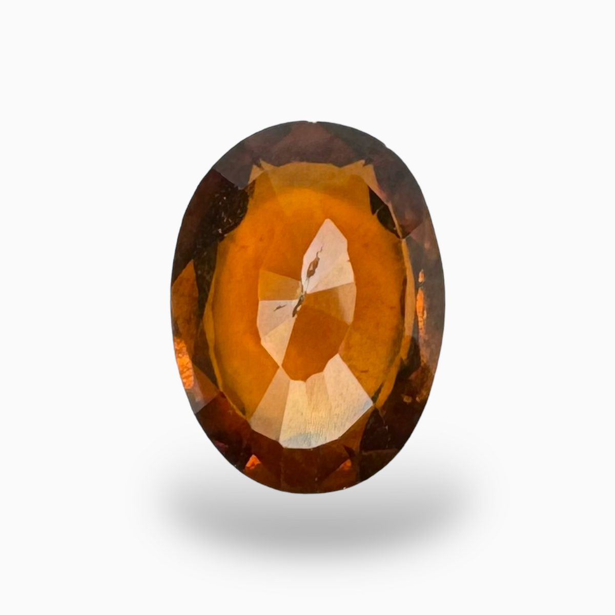 Natural Hessonite Garnet Dark Orange Oval Shape 3.37 Carats 11.5X8.5mm (Gomed Stone)