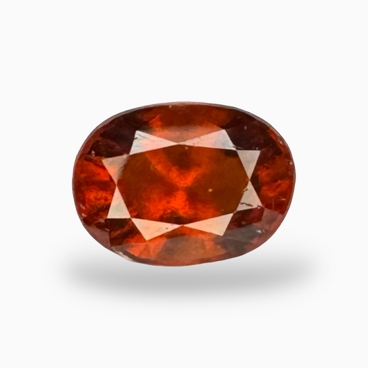 Dark Orange Hessonite Garnet Oval Shape 3.72 Carats 10.5X8mm (Gomed Stone)