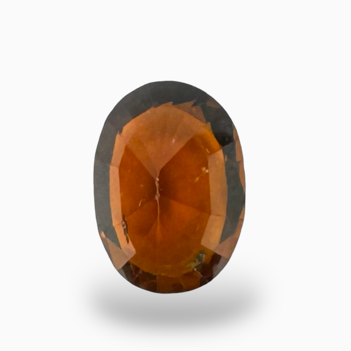 Natural Dark Orange Hessonite Garnet Oval Shape 2.94 Carats 10X7.5mm (Gomed Stone)