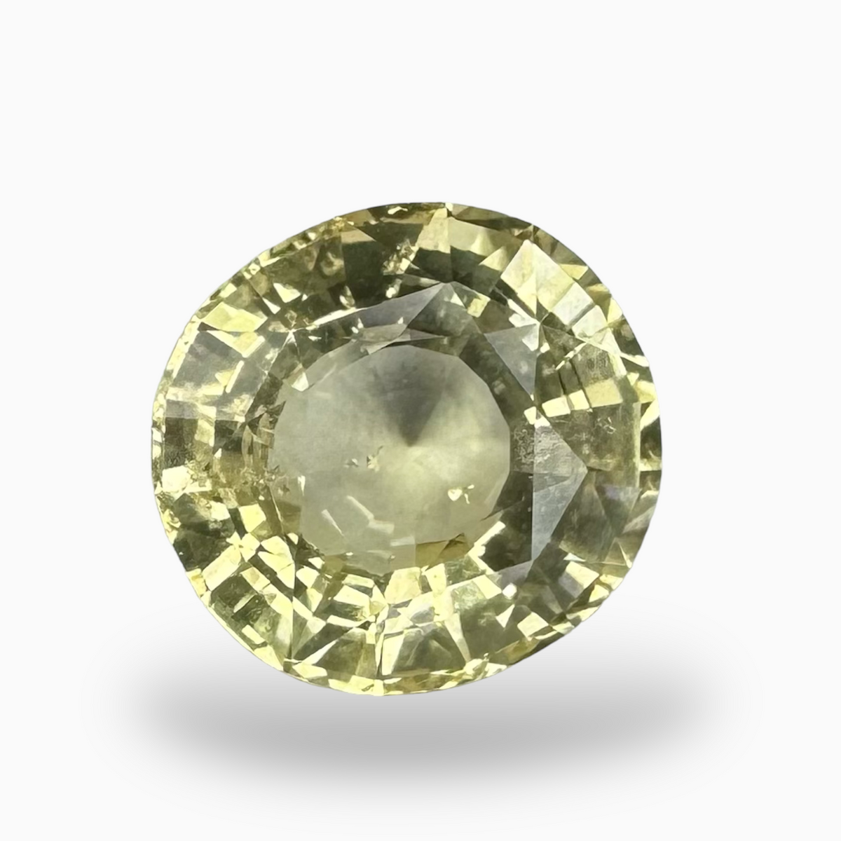 Natural Unheated Yellow Sapphire Stone 4.53 Carats Oval Cut from Srilanka