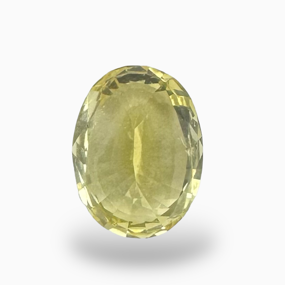 Natural Unheated Yellow Sapphire Stone 3.86 Carats Oval Cut from Srilanka