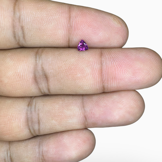 Natura Purplish Pink Color Rhodolite Garnet Trilliant Shape 0.30 Carats 4 mm