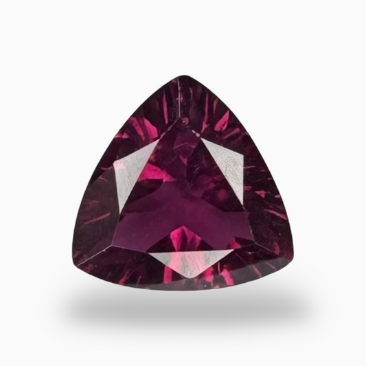 Natural Purple Color Rhodolite Garnet Stone 1.35 Carats Trilliant Shape 7 mm