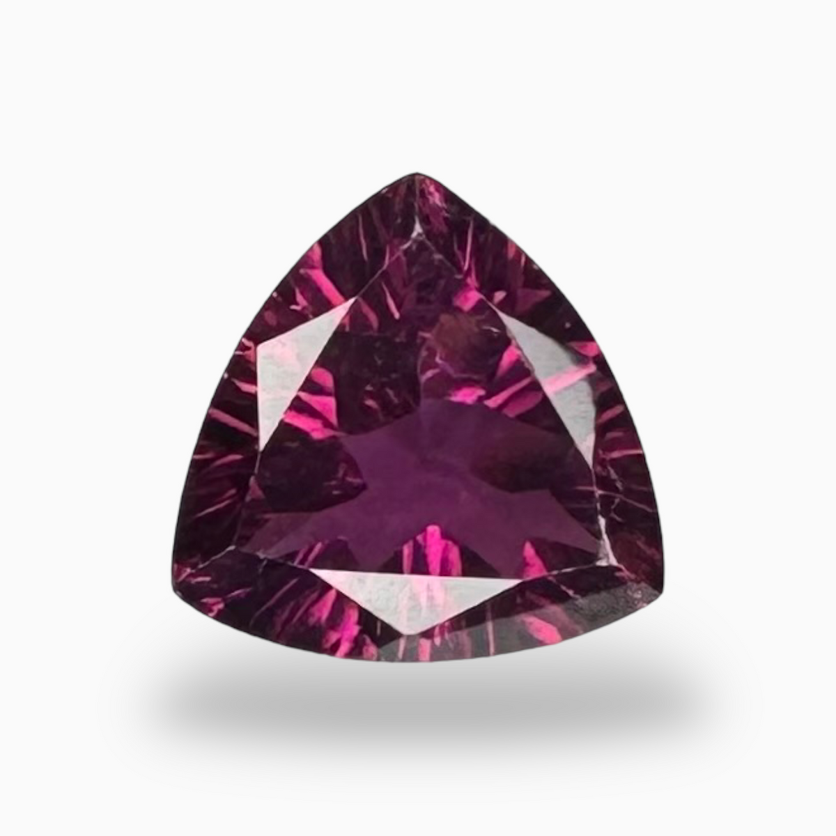 Natural Purplish pink Color Rhodolite Garnet Stone 2.0 Carats Trilliant Shape 8 mm