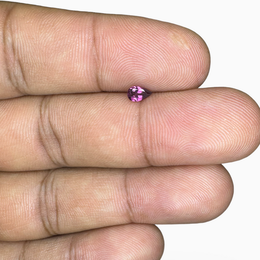 Natural Pear Shape Purplish Pink Color Rhodolite Garnet 0.25 Carats 5X3 mm