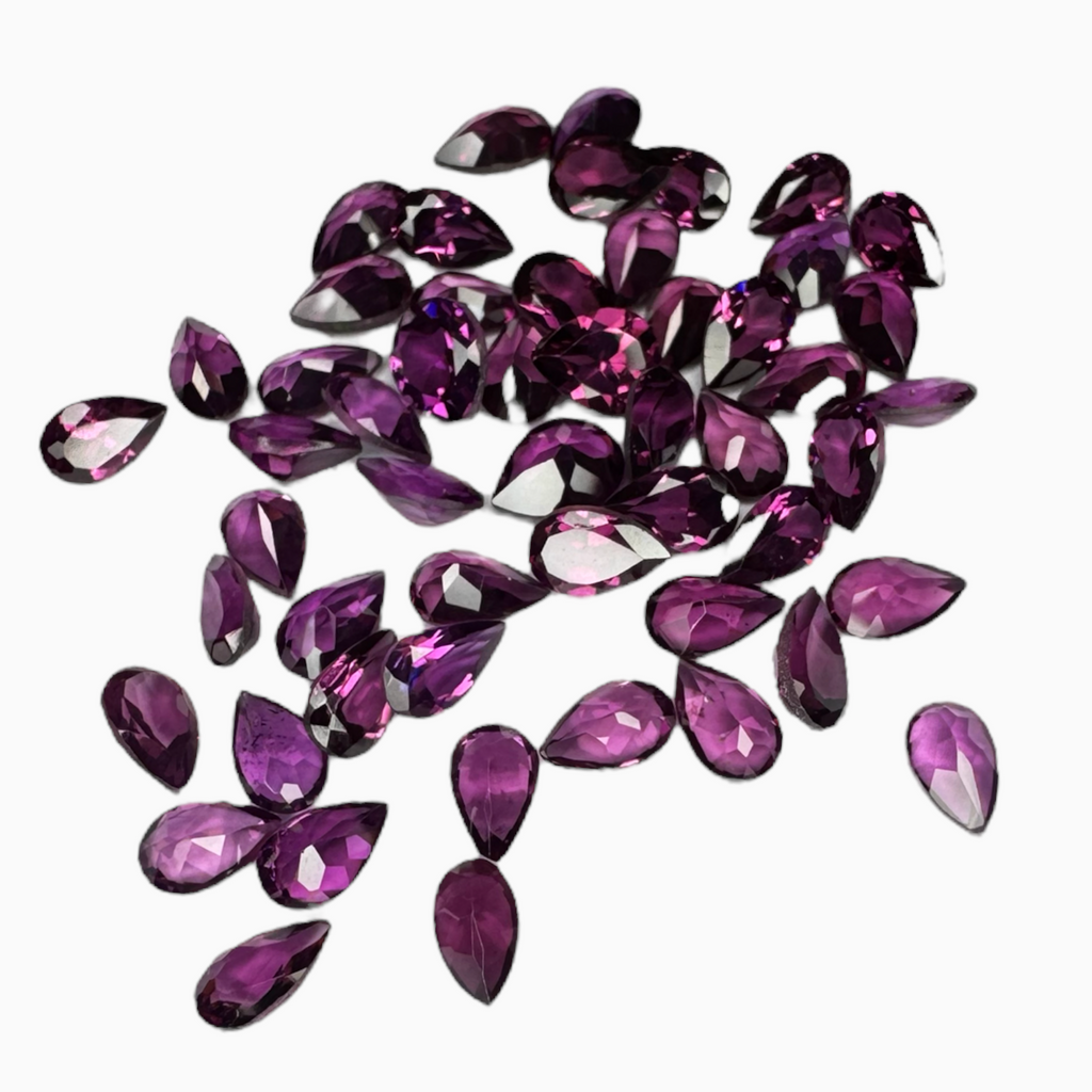 Natural Pear Shape Purplish Pink Color Rhodolite Garnet 0.25 Carats 5X3 mm