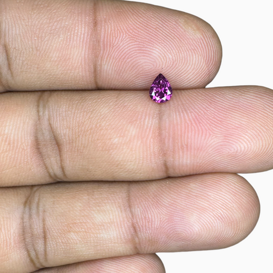 Natural Pear Shape Purplish Pink Color Rhodolite Garnet 0.45 Carats 5X4 mm