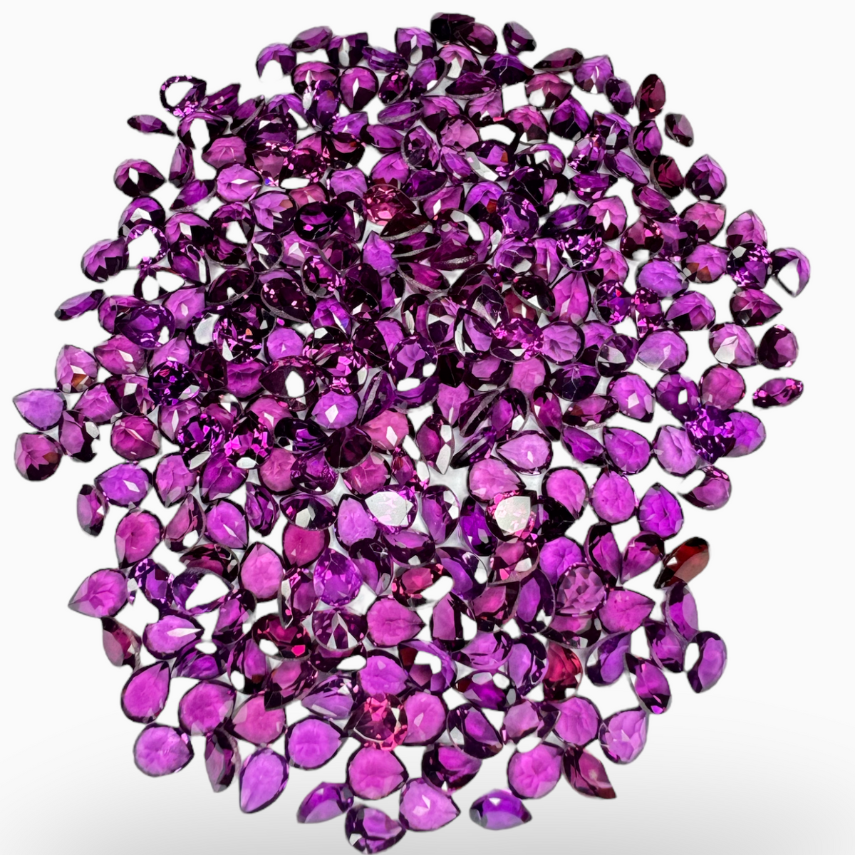 Natural Pear Shape Purplish Pink Color Rhodolite Garnet 0.45 Carats 5X4 mm