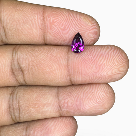 Natural Purplish Pink Color Rhodolite Garnet 0.95 Carats Pear Shape 8X5 mm