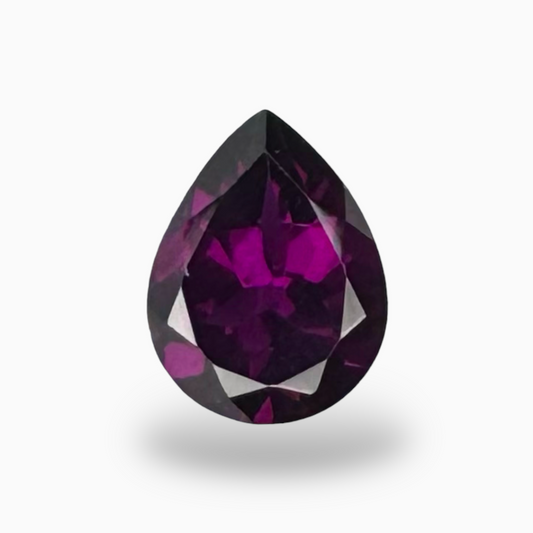 Natural Purple Color  Pear Shape Rhodolite Garnet Stone 1.91 Caratst 9X7 mm