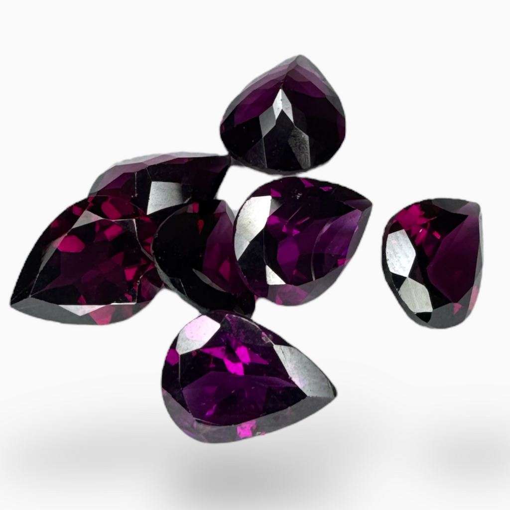 Natural Purple Color  Pear Shape Rhodolite Garnet Stone 1.91 Caratst 9X7 mm