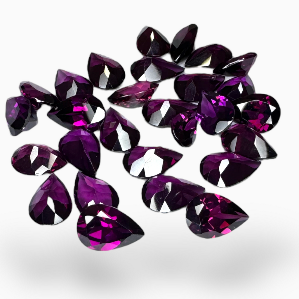 Purple Color Natural Rhodolite Garnet Stone 1.50 Carats Pear Cut 9X6 mm