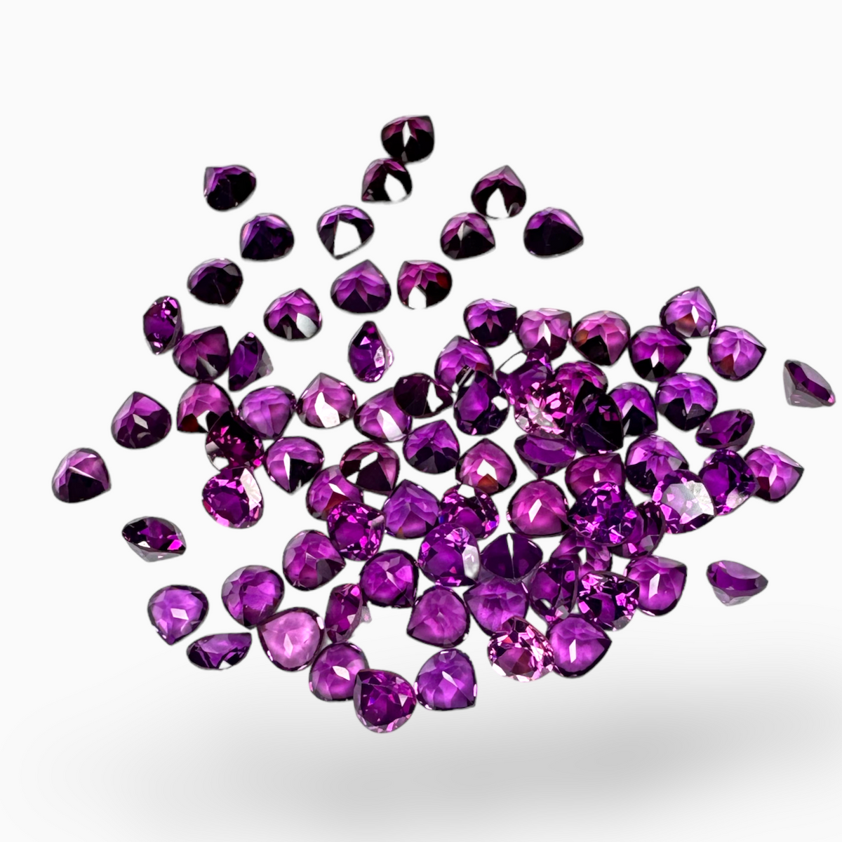Natural Pear Shape Purplish Pink Color Rhodolite Garnet 0.30 Carats 4 mm