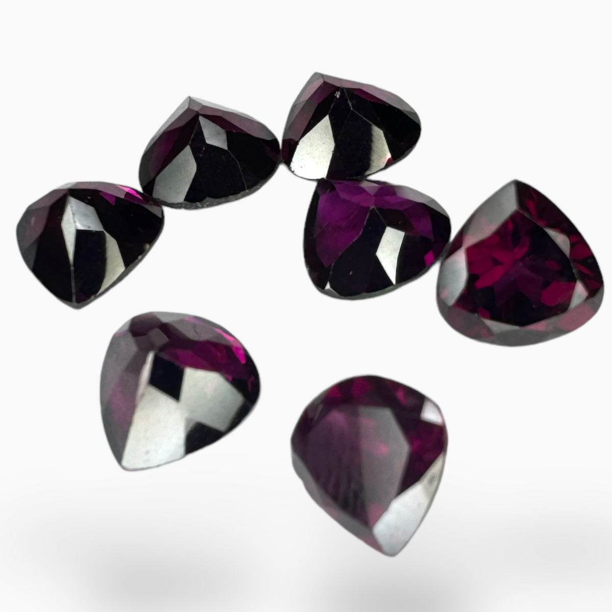 Natural Purple Color Rhodolite Garnet Stone 1.78 Carats Pear Cut 8 mm