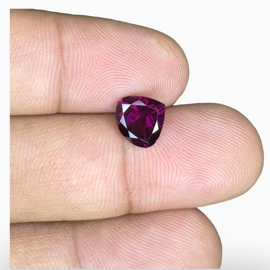 Natural Purple Color Rhodolite Garnet Stone 1.78 Carats Pear Cut 8 mm