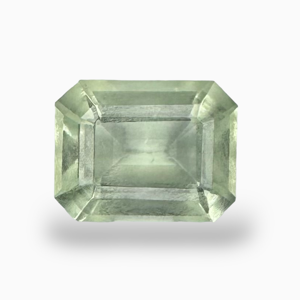 Natural Green Amethyst Stone Emerald Cut 2.25 Carats 7X9mm