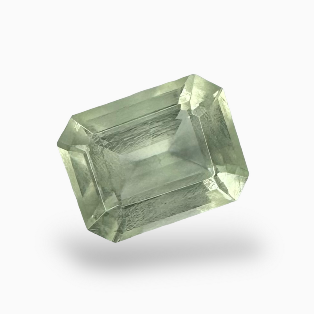 Natural Green Amethyst Stone Emerald Cut 2.25 Carats 7X9mm