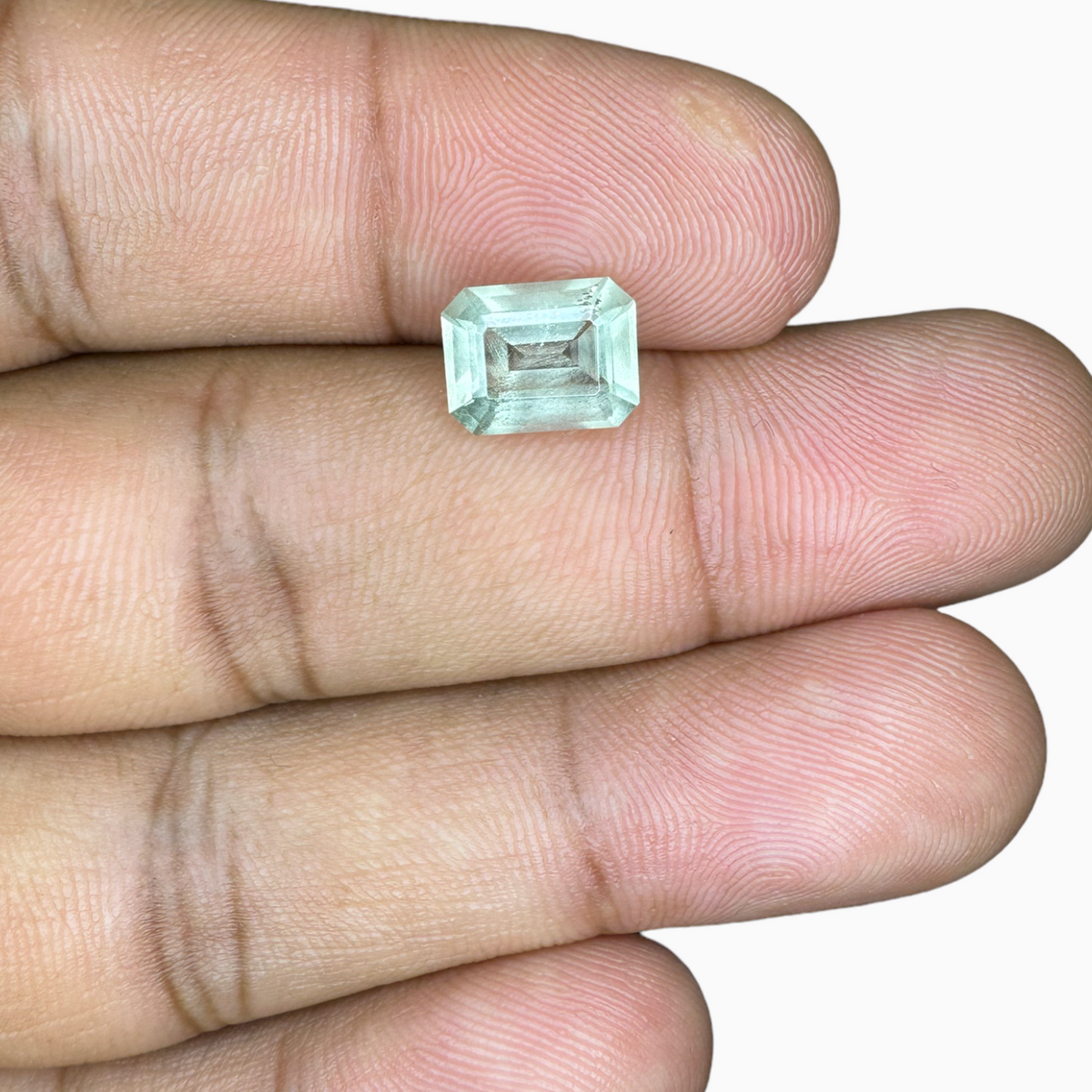 Natural Green Amethyst Stone Emerald Cut 2.25 Carats 7X9mm