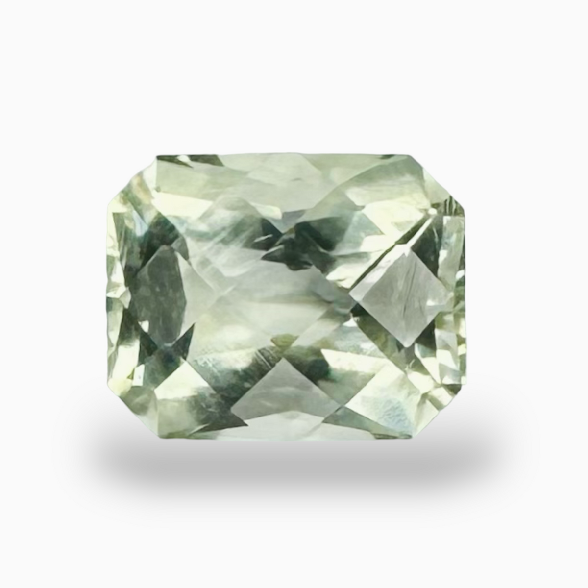 Natural Rose Cut Green Amethyst Stone Emerald Cut 1.50 Carats 7.7X6mm