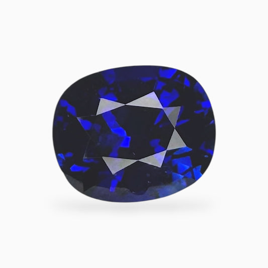 Natural Blue Sapphire Stone Cushion Shape 2.55 Carats Size 8.65x7.06x5.00mm