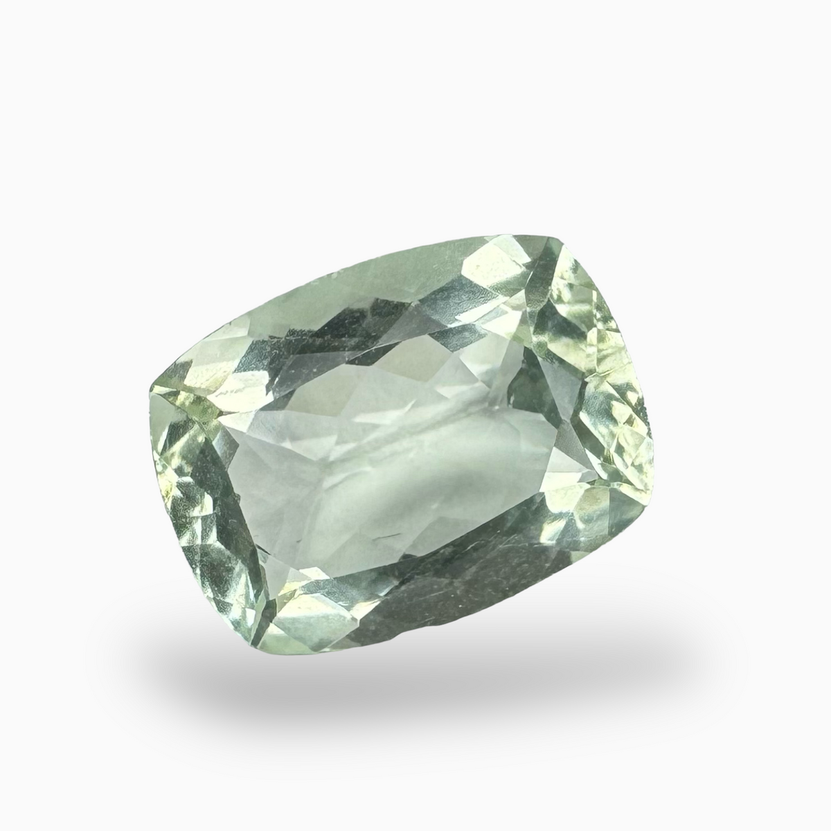 Natural Green Amethyst Stone Cushion Shape 7.86 Carats 15X11.5mm