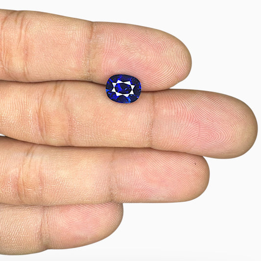 Natural Blue Sapphire Stone Cushion Shape 2.55 Carats Size 8.65x7.06x5.00mm