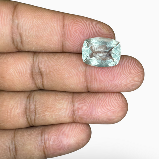 Natural Green Amethyst Stone Cushion Shape 7.86 Carats 15X11.5mm